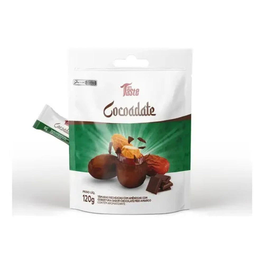 Tâmaras Recheadas com Amêndoas e Chocolate Mrs Taste 120g Vegano