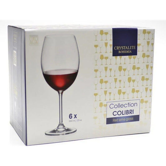 Taça de Vinho Bohemia Colibri em Cristal 570ml