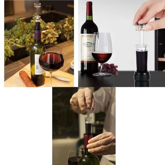 Tampa para Vinho a Vácuo Mimo Style em Acrílico e Silicone