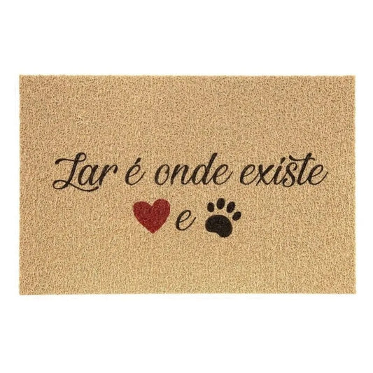 Tapete Capacho Vinil Pet Dog Lar 40x60cm Kapazi