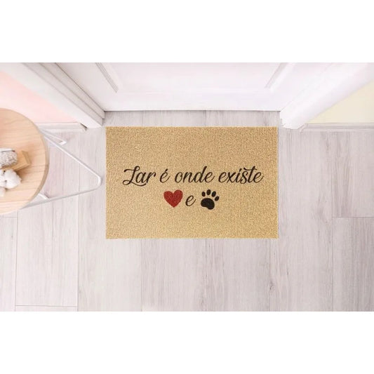 Tapete Capacho Vinil Pet Dog Lar 40x60cm Kapazi