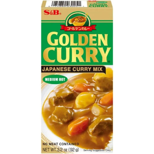 Tempero Japonês Golden Curry S&B Picância Média 92g