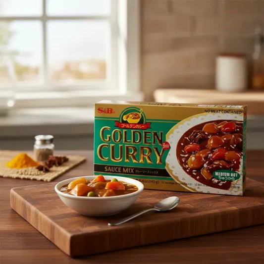 Tempero Japonês Golden Curry S&B Picância Média 92g