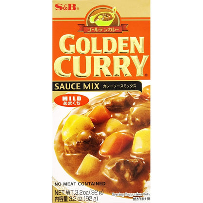 Tempero Japonês Golden Curry S&B Picância Suave 92g