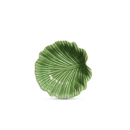Tigela Grande Scalla Leaves Verde 2500ml em Cerâmica