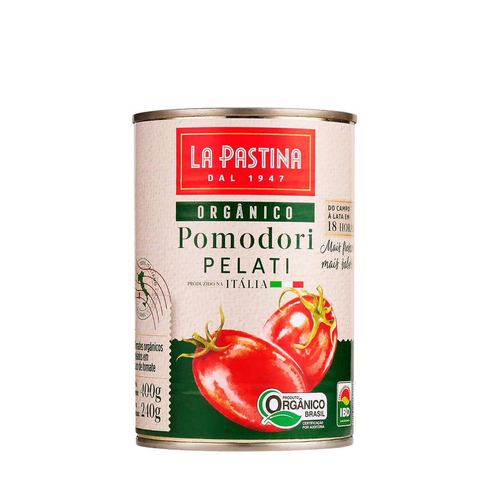 Tomate Pelado Orgânico La Pastina 400g Importado da Itália