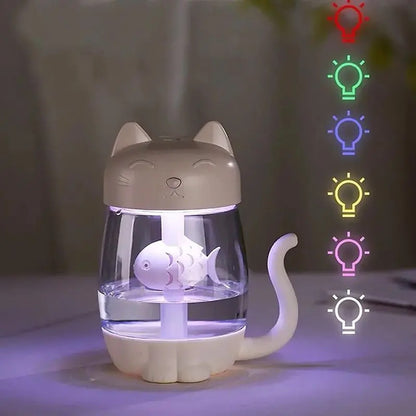 Umidificador de Ar e Luminária Gato Western 350ml