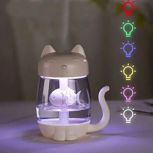 Umidificador de Ar e Luminária Gato Western 350ml