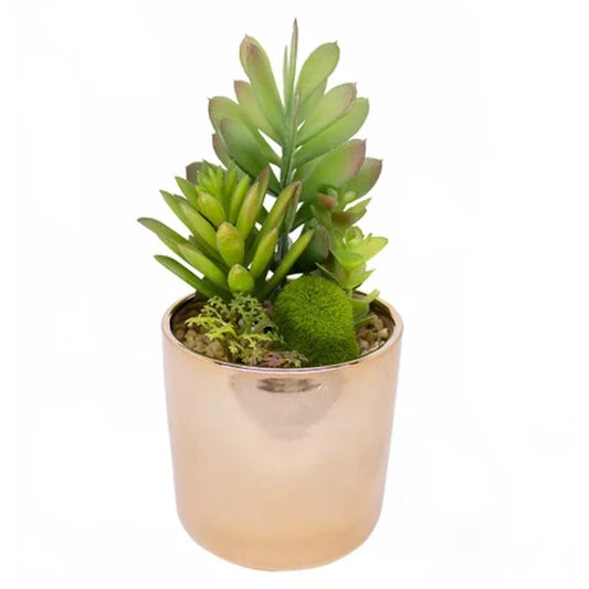 Vaso Decorativo Lotus Hauskraft em Melamina Cobre 15cm