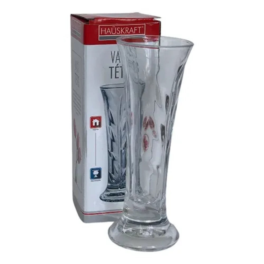 Vaso Solitário de Vidro Tétis Hauskraft 14,5cm