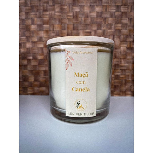 Vela Perfumada Empório Daruma Copo P Aroma de Canela Flor Vermelha