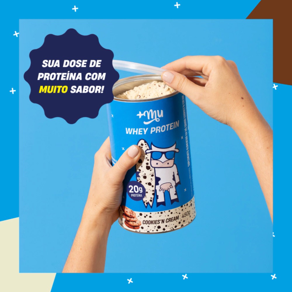 Whey Protein Concentrado Mais Mu Cookies and Cream 450g