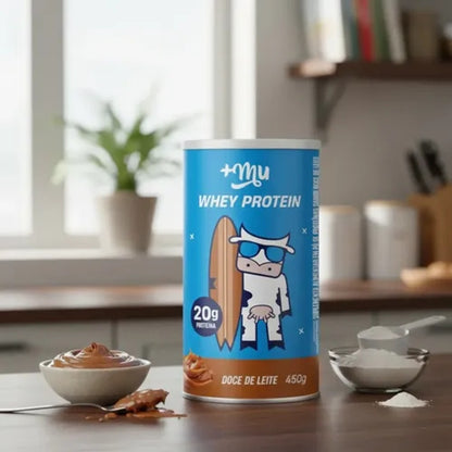 Whey Protein Concentrado Mais Mu Doce de Leite 450g Zero Açúcar