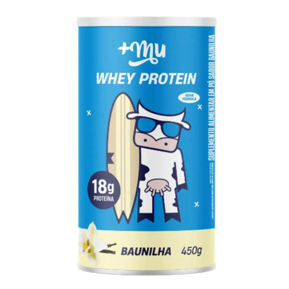 Whey Protein Concentrado Mais Mu Sabor Baunilha 450g 18g Proteína