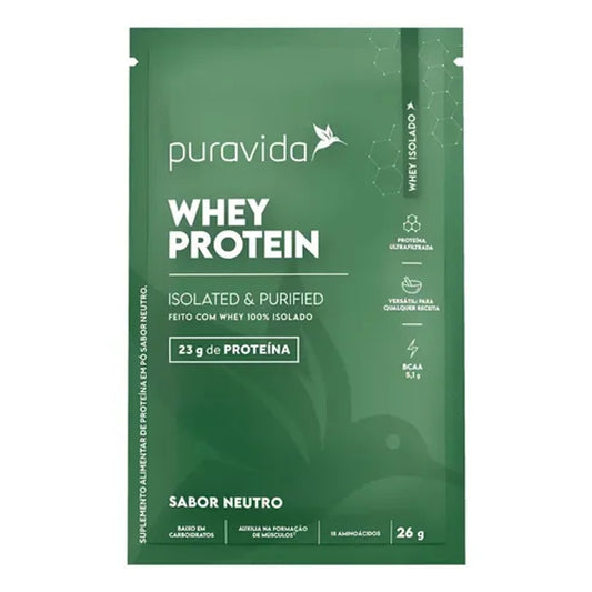Whey Protein Isolado Puravida Neutro 26g Sachê