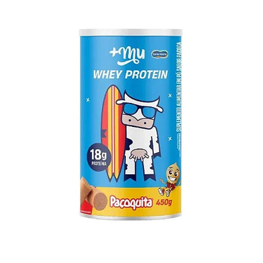Whey Protein Mais Mu Sabor Paçoquita 450g 18g Proteína