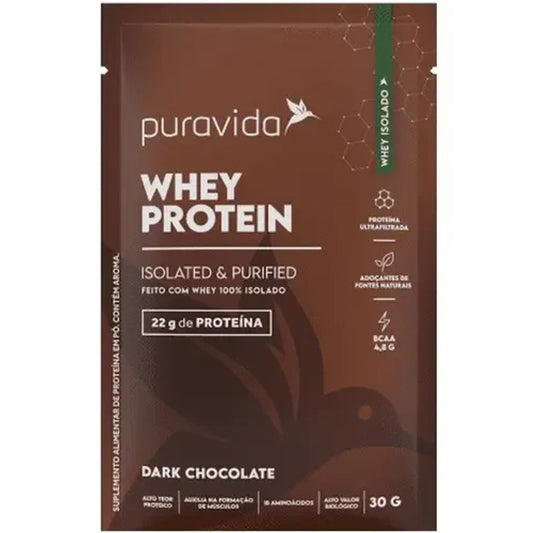Whey Protein Puravida Dark Chocolate 30g Sachê
