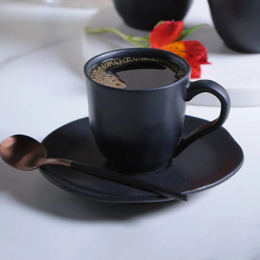 Xícara de Café Porto Brasil Orgânico Preto Matte 120ml