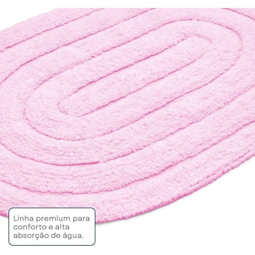 Tapete Oval Allegro Rosa 40x60cm