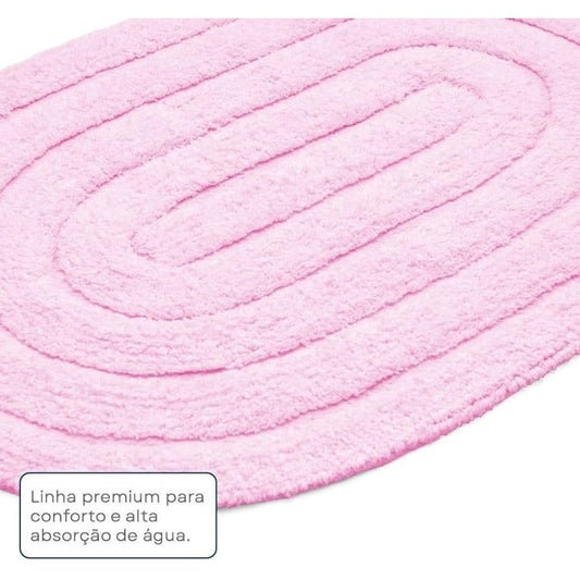 Tapete Oval Allegro Rosa 40x60cm
