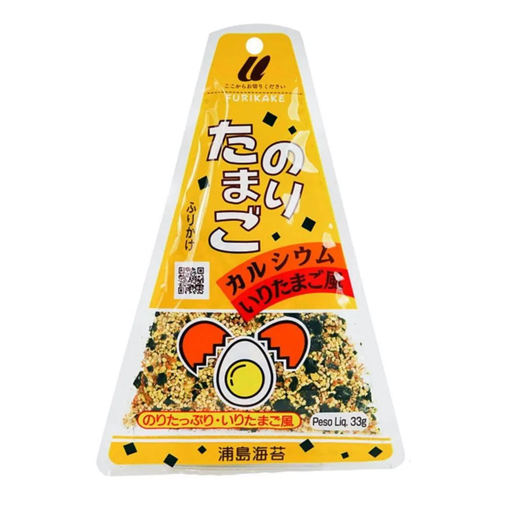Tempero para Arroz Furikake Alga Marinha Nori e Ovo 33g Urashima
