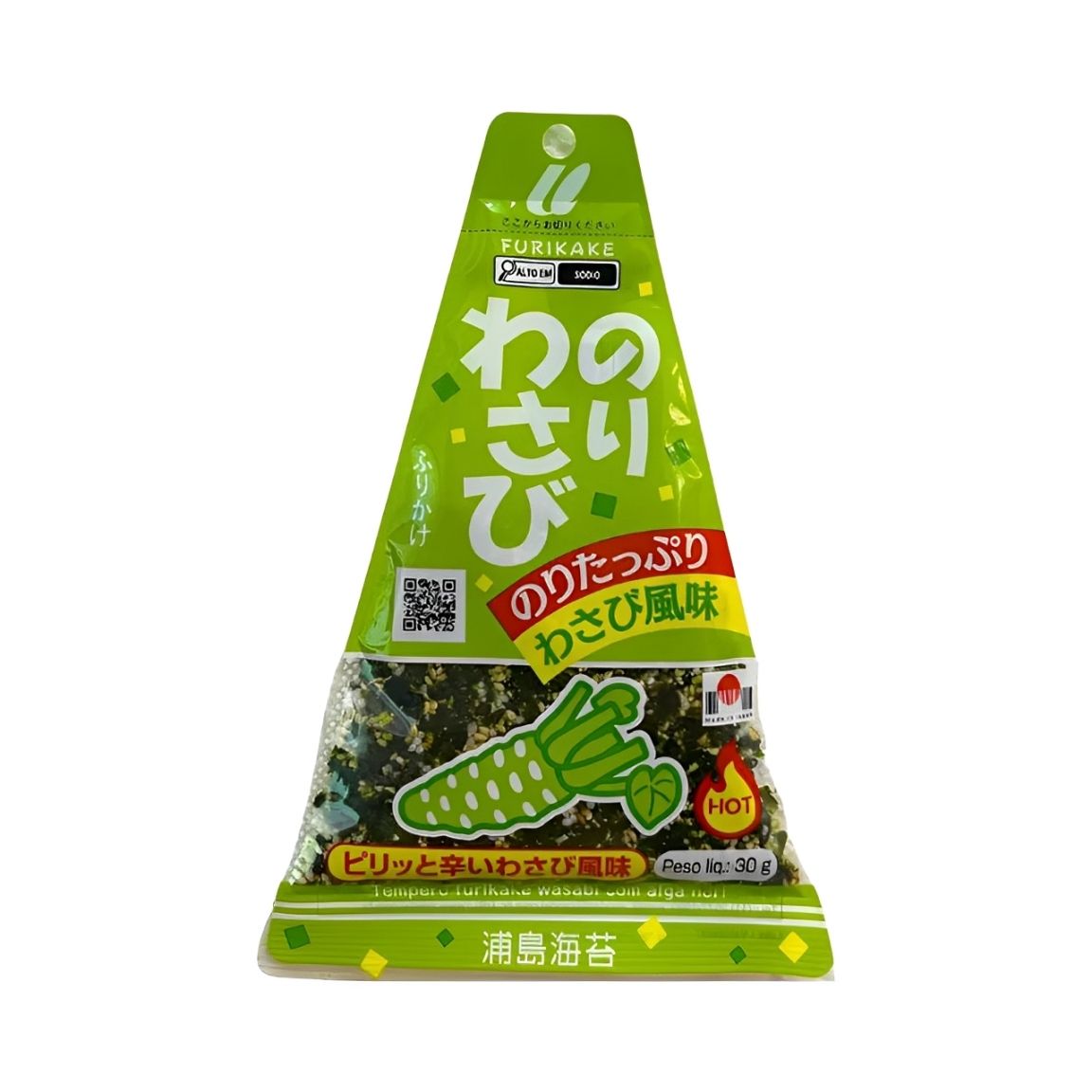 Tempero para Arroz Furikake Nori Wasabi 30g Urashima