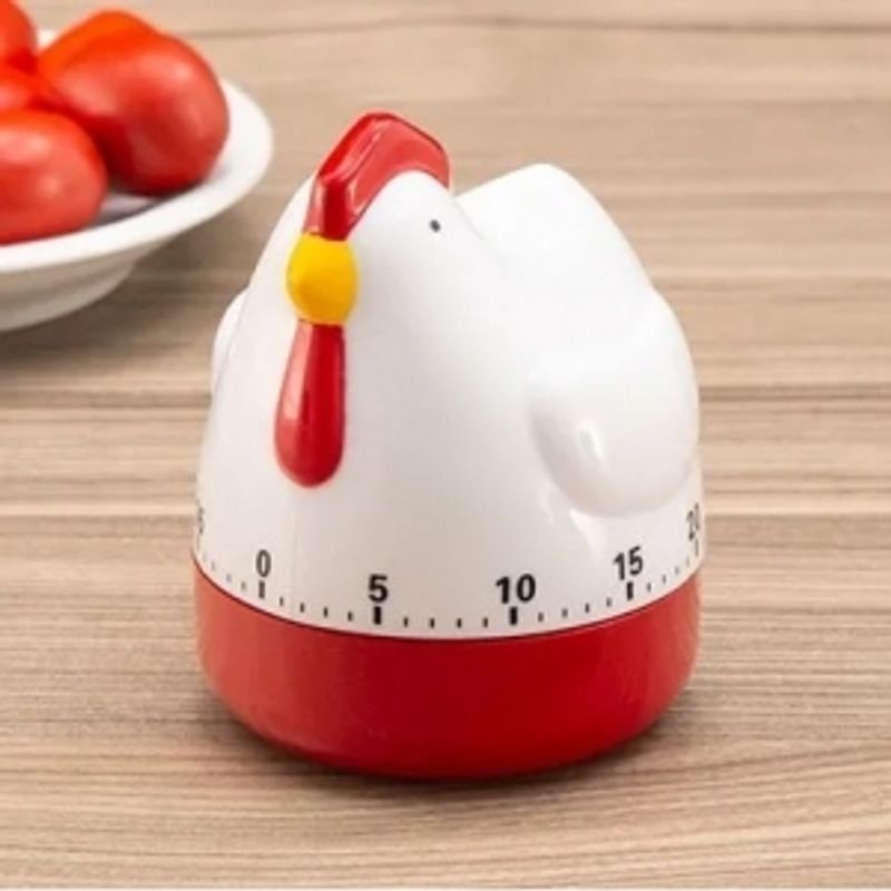 Timer Para Cozinha Galinha 6,5x6,5x8cm