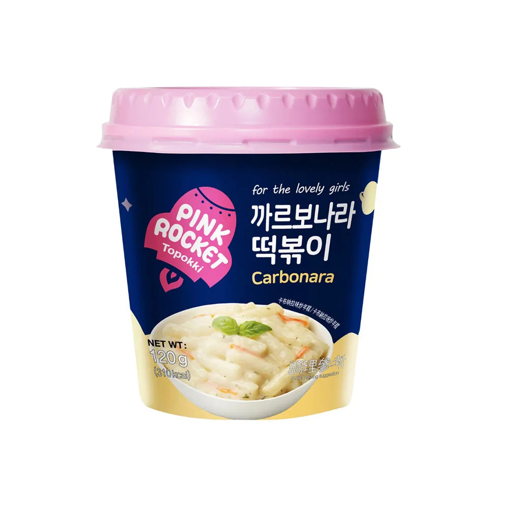 Topokki Sabor Carbonara 120g Pink Rocket