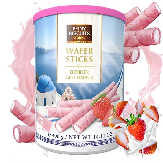 Wafer Sticks com Creme de Morango 400g Feiny Biscuits
