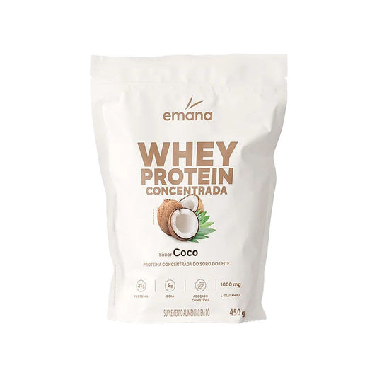 Whey Protein Em Pó Sabor Coco 450g Emana